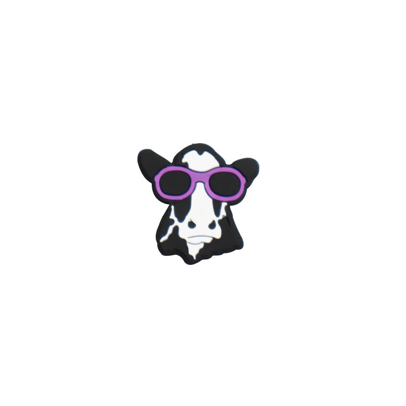 Wholesale 10pcs Silicone Cartoon Cow Loose Beads